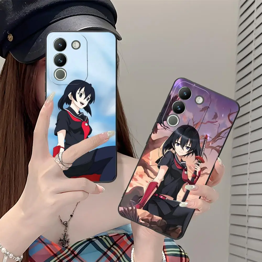

Akame Kurome Matte TPU Mobile Phone Case for VIVO V60 V50 V40 V30 V29 V27 V25 V23 Pro Lite 5G Colorful Printing Cover