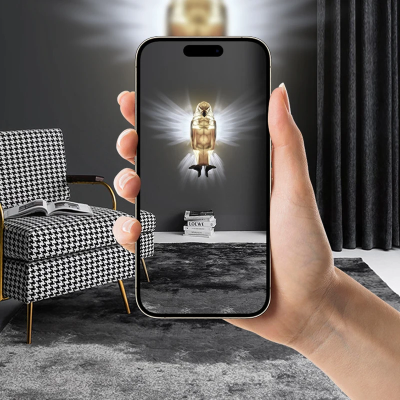 LED Eagle Wall Lamp With Luminous Wings Wall Mounted Projection Lamp Household Ambient Light For Bedroom Dining Room Night Light