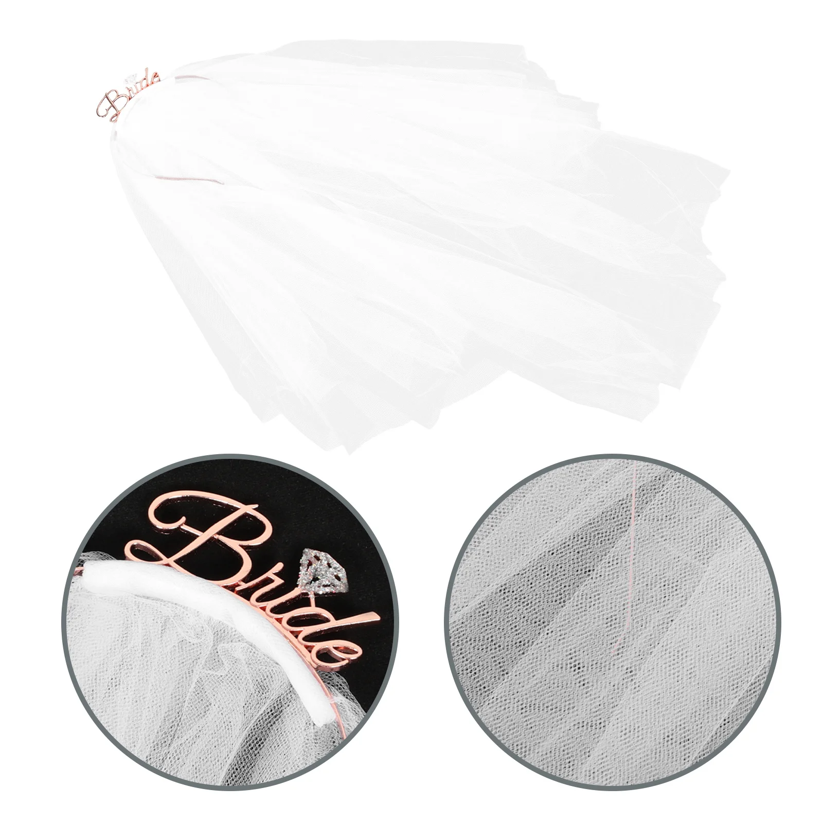 

Набор вуаль с повязкой на голову для невесты, классическая свадебная повязка на голову со стразами, короткая фата для свадьбы, принадлежности для свадебного душа