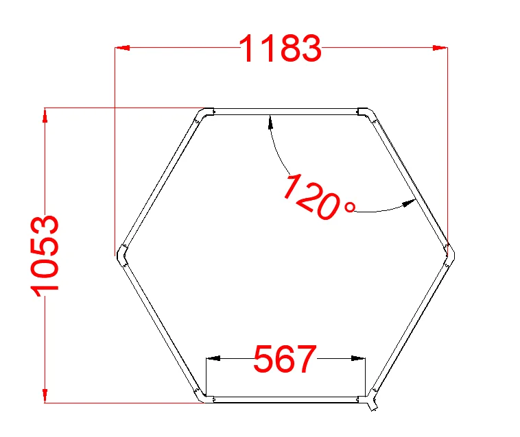 20PCS/LOT Professional Factory Customize 3200K Hexagons Led Lights 565mm Individual DIY Car Showroom 4S Workshop Garage