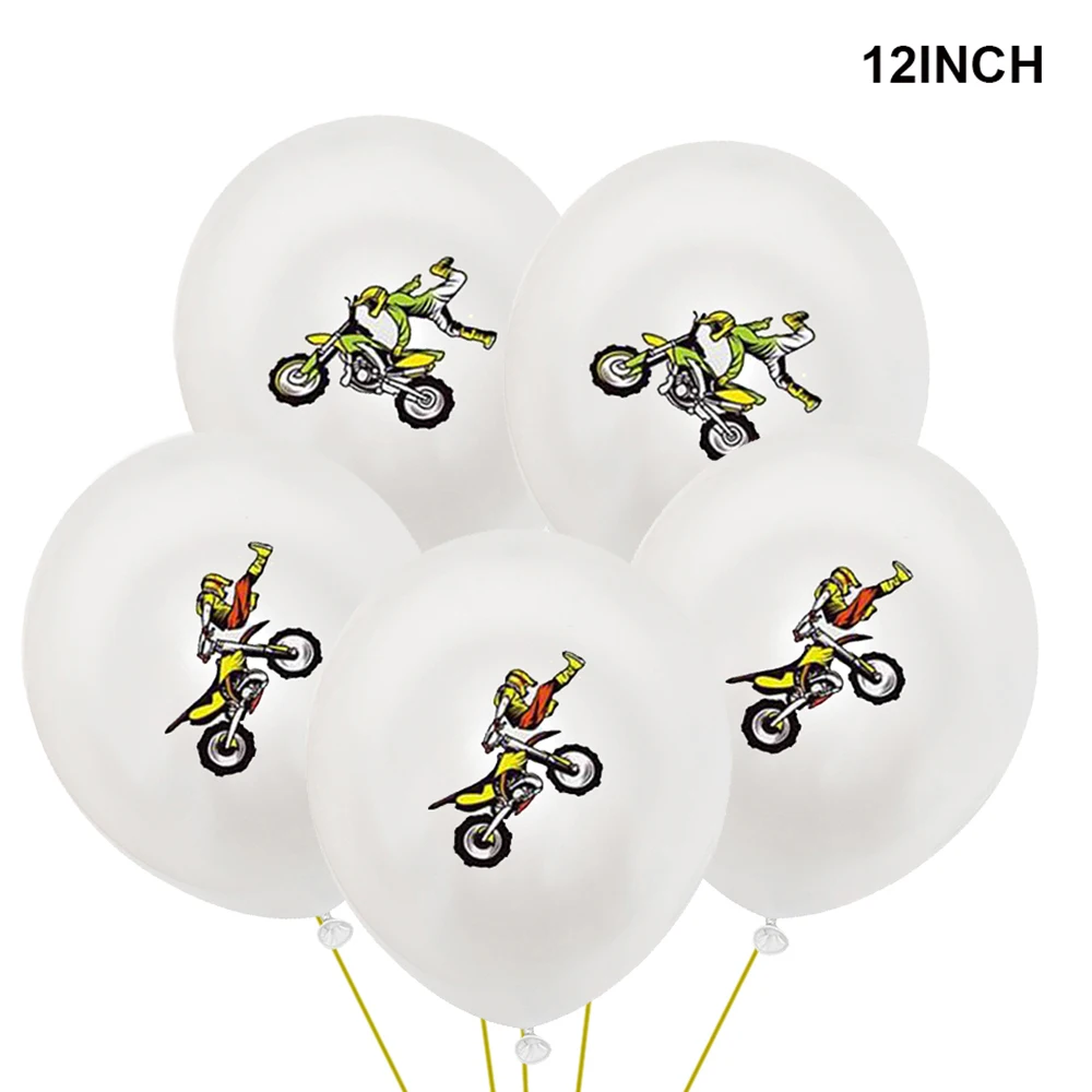Dirt Bike Birthday Party Decorations for Boys Motorcycle Party Supplies Motorcycle Balloon Banner Cake Toppers Hanging Decorati