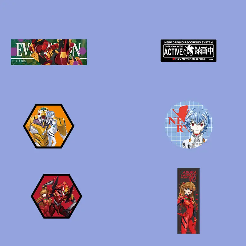 30 pieces of Anime Neon Genesis Evangelion EVA first machine stickers notebook skateboard waterproof ipad glossy case stickers