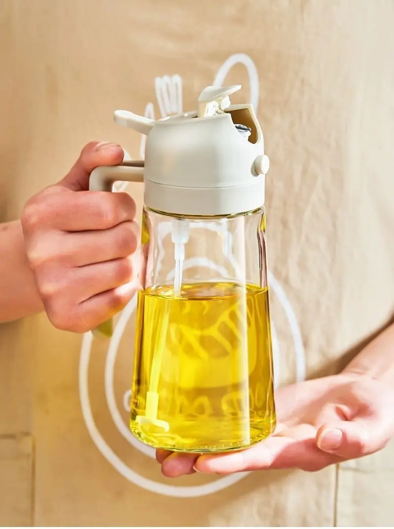 2 in 1 200/300/500ml Oil Spray for Kitchen Spray Oil Bottle Oil Washer Vinegar Soy Sauce Sprayer Containers Washer