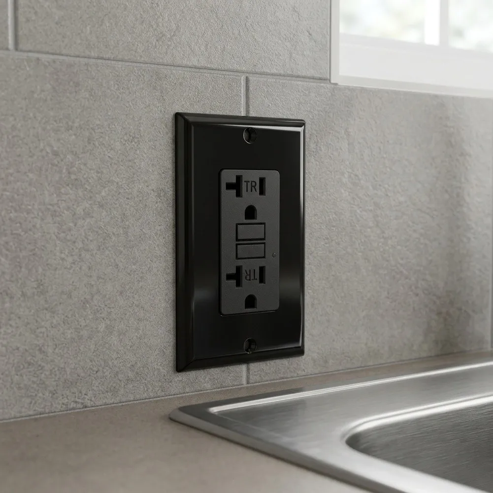 Self-Testing 20A Wall Outlet With Tamper-Resistant Shutters, Ground Fault Protected Receptacle For Home Safety