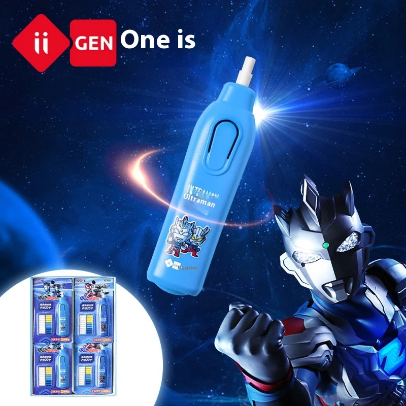 Iigen Stationery Ultraman Style Electric Eraser Zeta Chapter New Pattern Cartoon Originality Student Eraser Exam Prizes Children