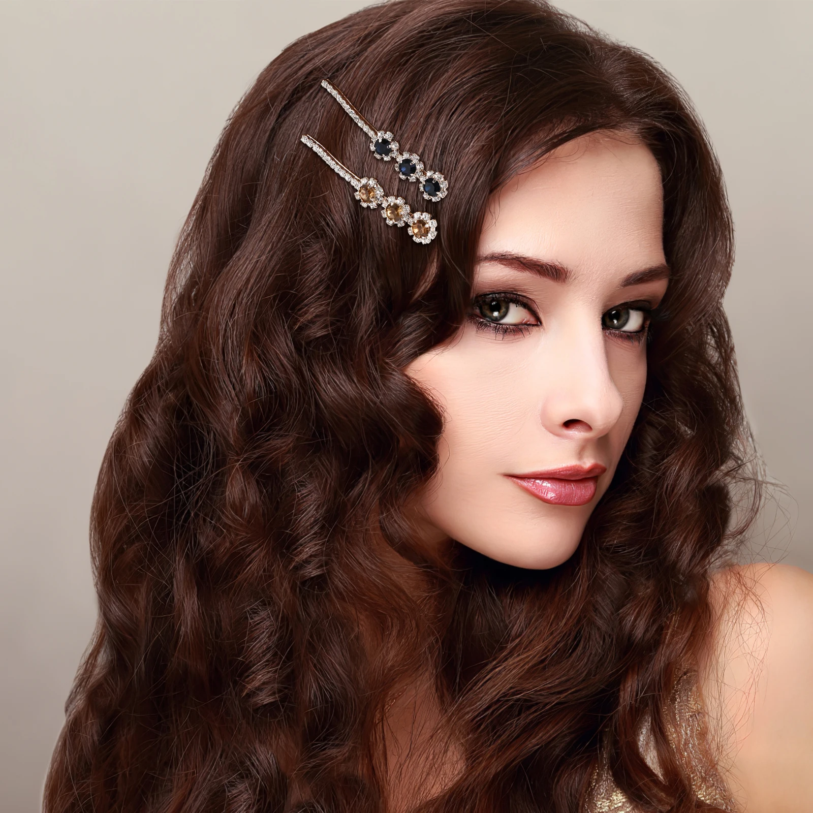 

8 Pcs Pearl Clip Rhinestone Barrette Metal Jeweled Hair Accessories Bobby Pins for Thick Curls Hair Women Girls Wedding Party