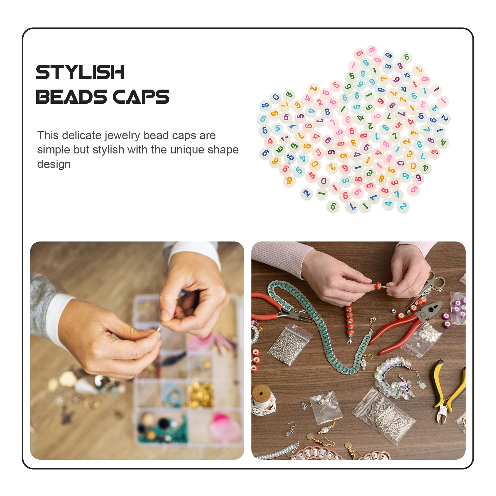 500 قطعة خرز مضيء بالجملة لصنع المجوهرات، خرز دائري متوهج للحرف اليدوية، مجموعة إكسسوارات زخرفية