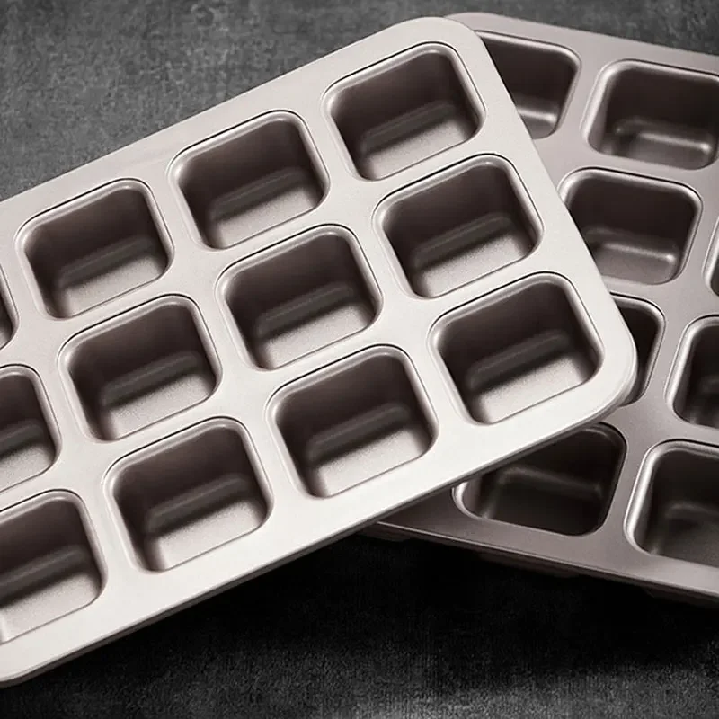 Cake Pan Dividers Non Stick Square Muffin Brownie  Carbon Steel 12 for Oven Baking