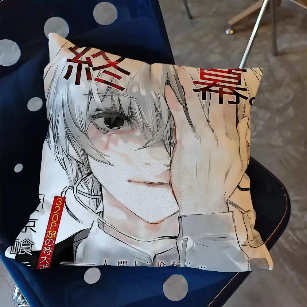Tokyo Ghoul Anime Pillow Cover For Bedroom Room And Living Room Sofa Decorative Cushion Cover