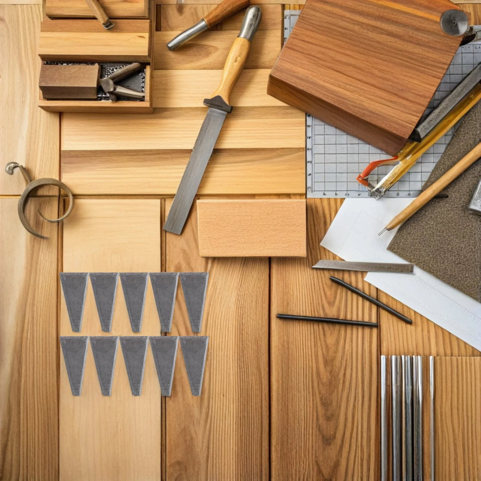 

10pcs Axe Wedge Carbon Steel Fixing Repair Tool For Hammer Home Outdoor Use Durable Metal Wedge Replacement Hammer Accessory