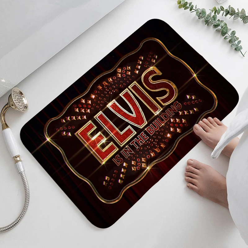 Entrance Door Doormat D-Elvis Non-slip Foot Mat Kitchen Living Room Floor Carpet Slip-resistant Bathroom Hallway Bedroom Rug