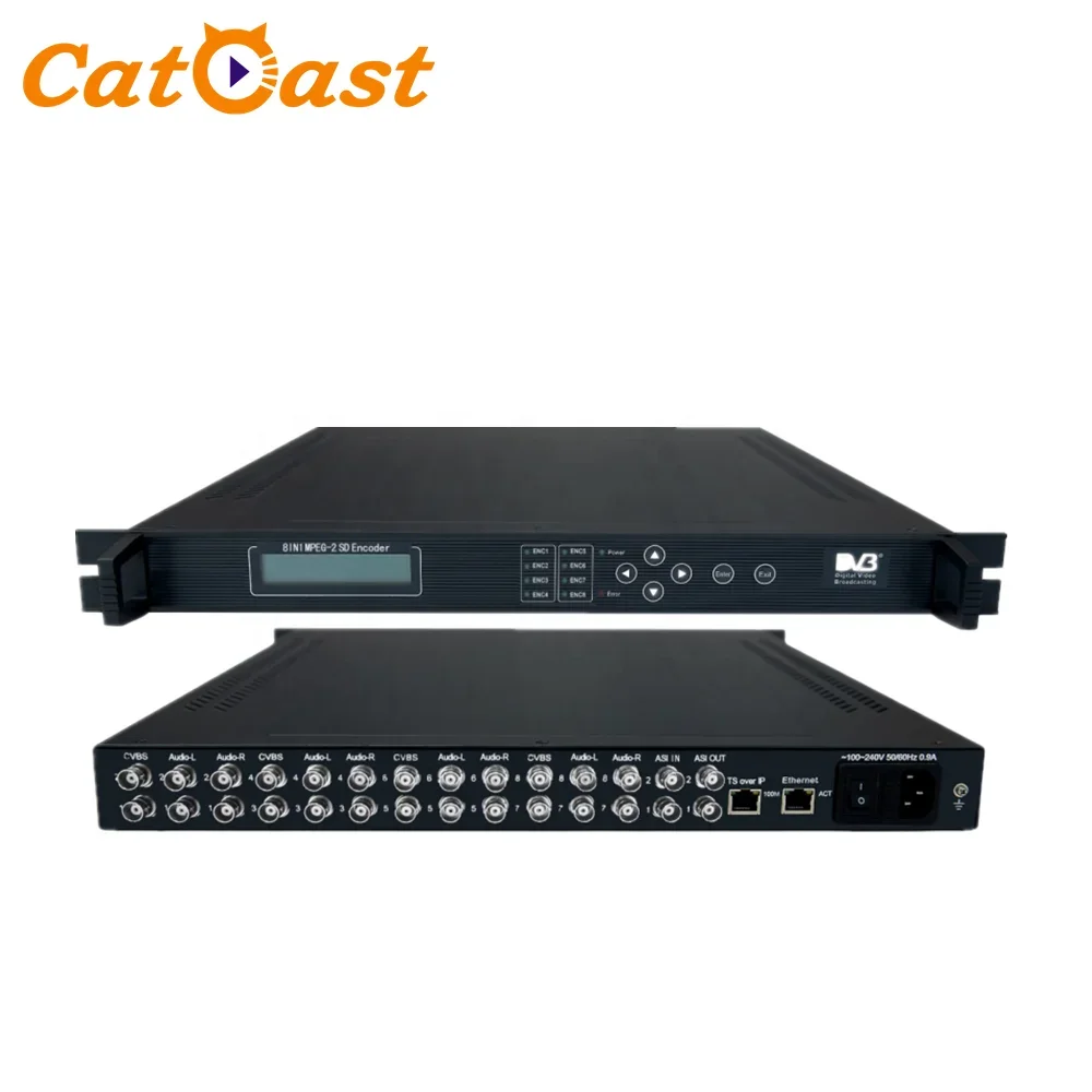 CATV 8 IN 1 MPEG2 SD  Encoder For Video Hardware 8 CVBS IP output encoder