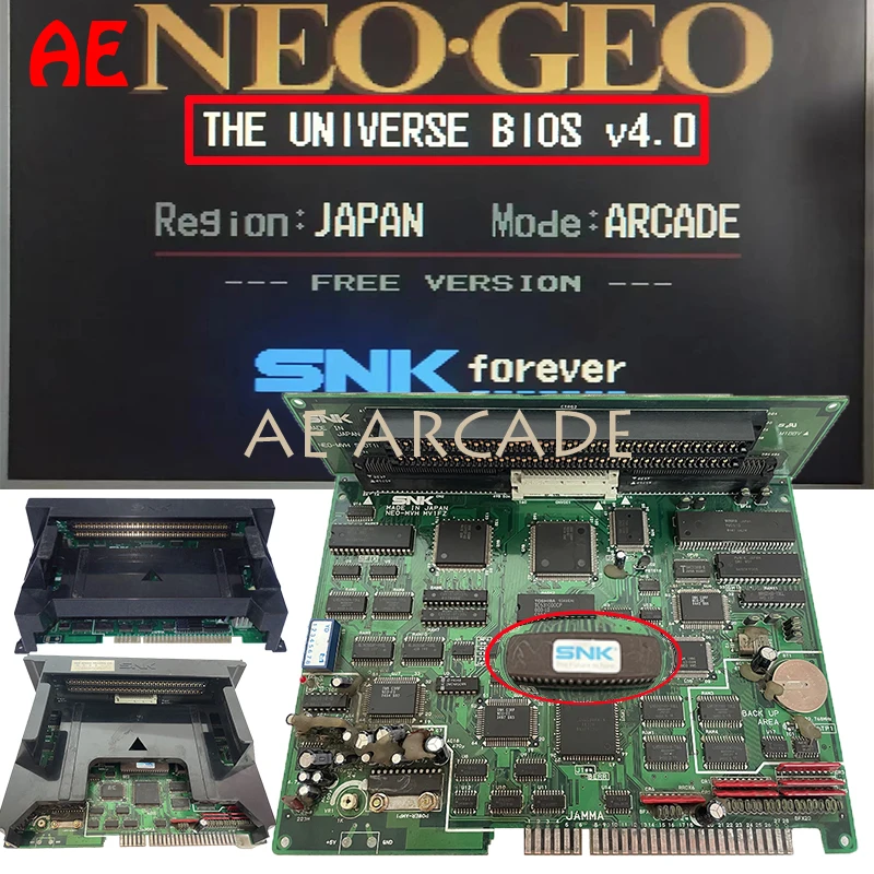 Upgrade to UNIVERSE BIOS V4.0 Chip SNK NEOGEO MVS Motherboard MV1C/MV1B/MV1FZ/MV1A for Multi Cartridge Neo Geo SNK Cart