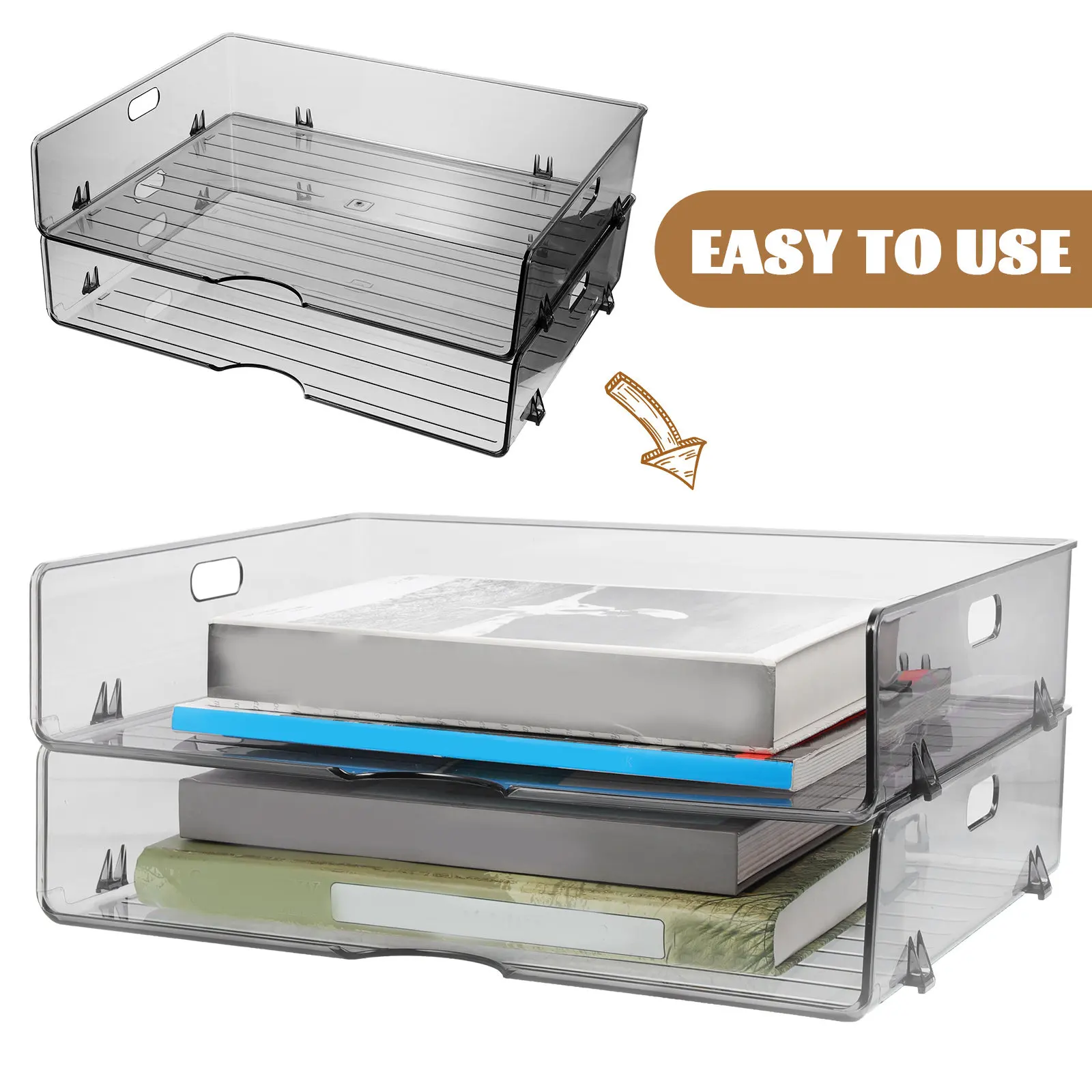 

2 Pcs Desk Organizers and Storage Office Drawers Shelves File Folder Holder Desktop