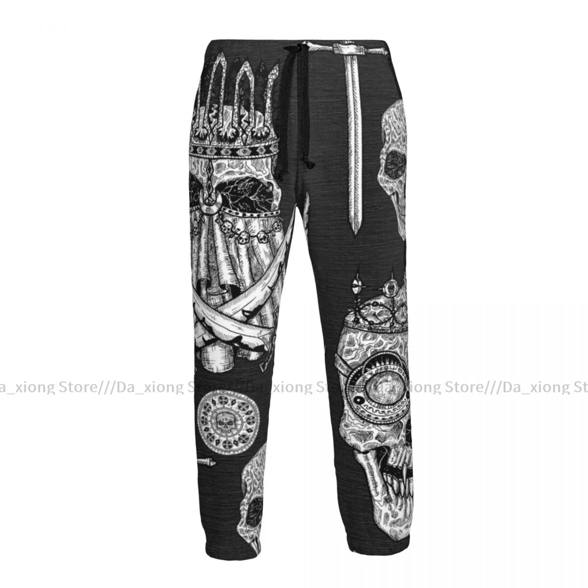 

Men Jogging Pants Streetwear Loose Casual Trouser Evil Skulls Of Kings And Swords Man Pants Sweatpants