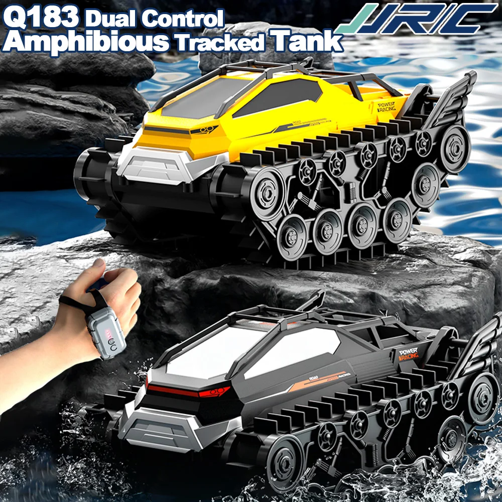 Rc Cars Tank Waterproof Amphibious Water Land All Terrain Tracked Tank Remote Control Crawler Vehicle Outdoor Cars Toy for Boys