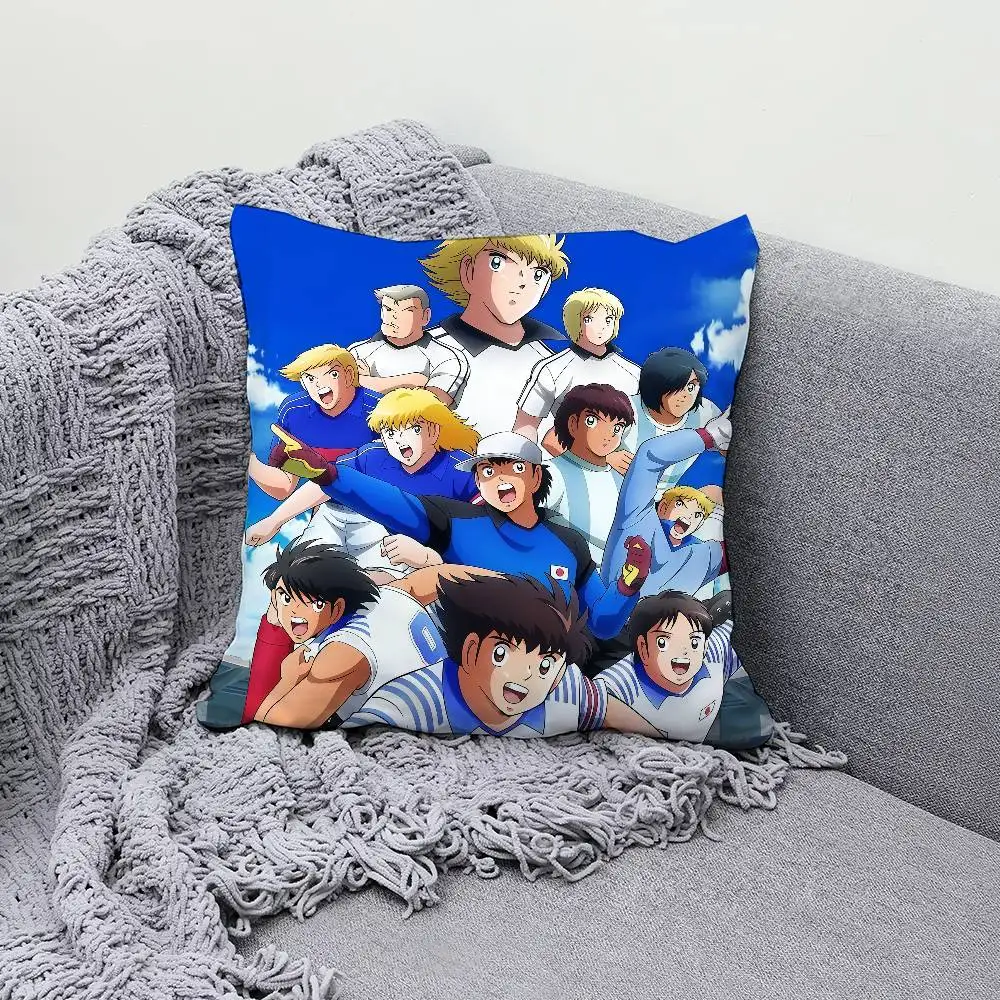 

Anime C-Captain Tsubasa 30x30cm 45x45cm Pillow Case Decor Protective Covers Comfortable Soft For Sofa Living Room Home Office