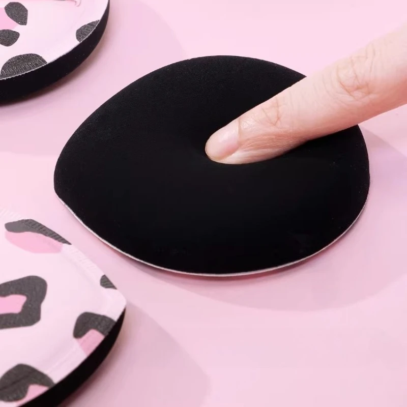 GUOXIAONIU Pink Leopard Print Puffs Foundation Sponge Dry Wet Face Beauty Makeup Cosmetic Puff Soft Air Cushion Concealer Tools
