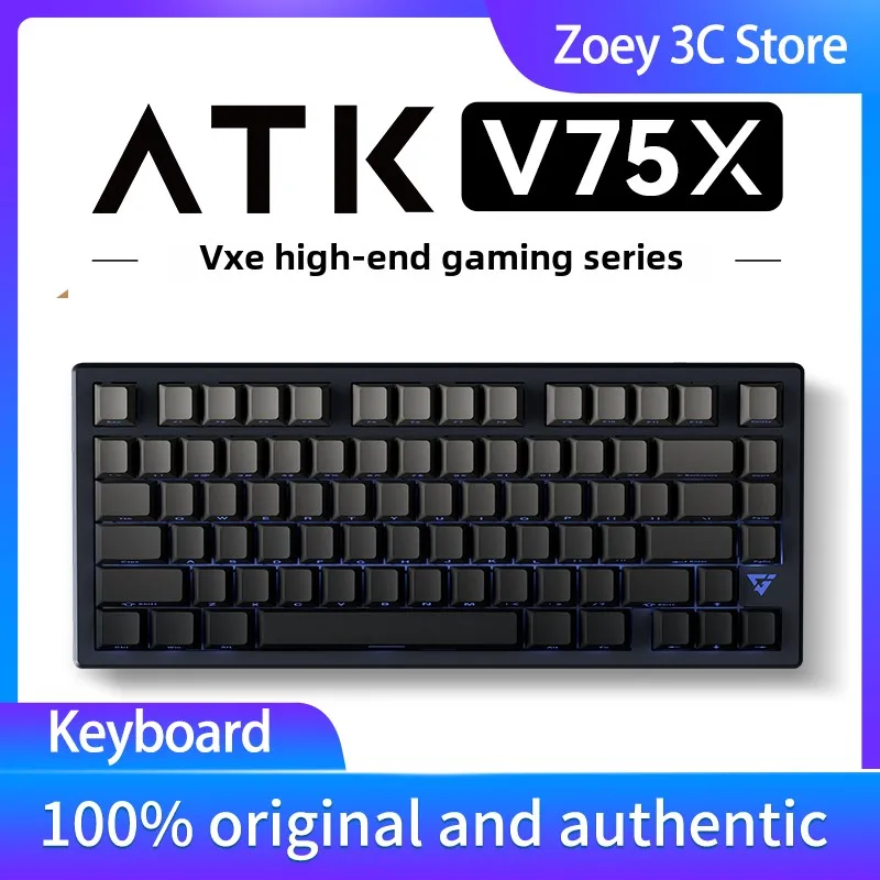 ATK VXE V75X 80keys 75% Tri-mode Mechanical Keyboard Wireless Wired Bluetooth 2.4g Gaming Aluminium Hot Swap RGB Gasket DIY Gift