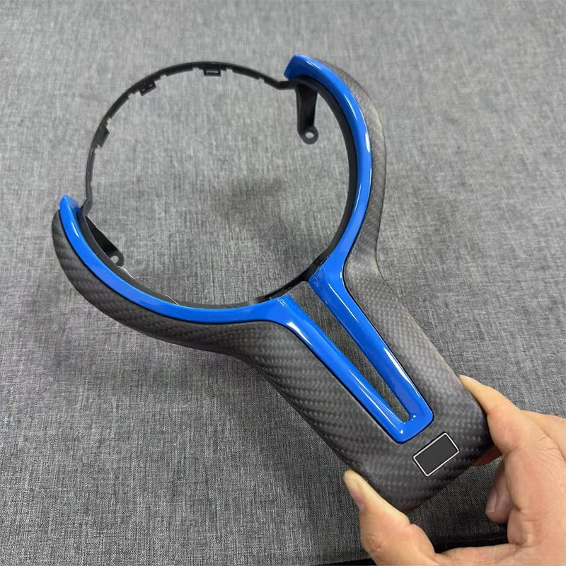 Personalized carbon fiber steering wheel cover for BMW M-series F80 F82 F10 F06 F12 F13 F15 F16