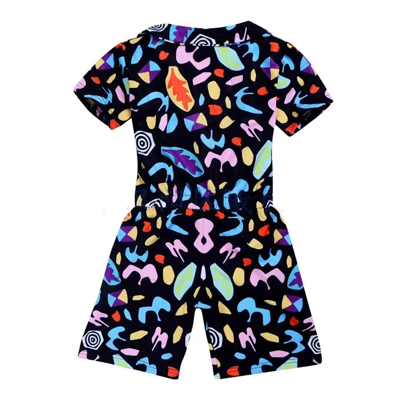 Strange Thing Jumpsuit For Teen Girl Romper Summer Halloween Kid Print Casual Overalls Children Casual Clothing