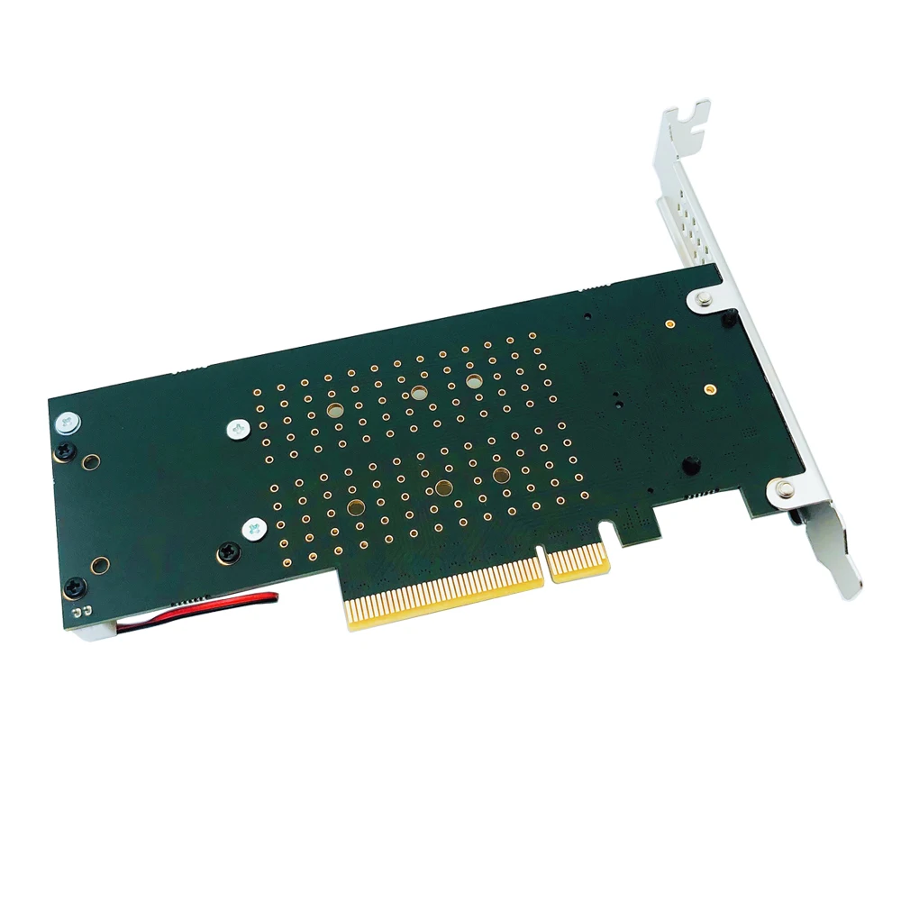 Nowa karta PCIe na M2 karta PCIe X8 2 Port M2 NVME M klucz SSD konwerter M.2 PCI Express X8 Adapter roc RAID karta rozszerzeń Riser