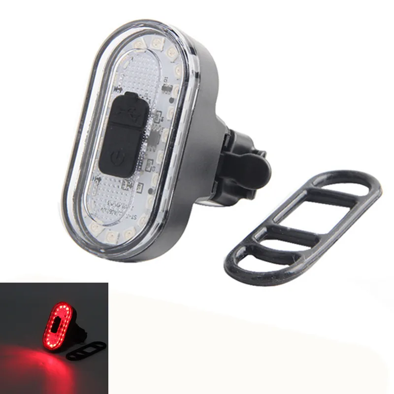 1PCS Bicycle Lights USB Charging Multiple Modes Warning Tail Lights