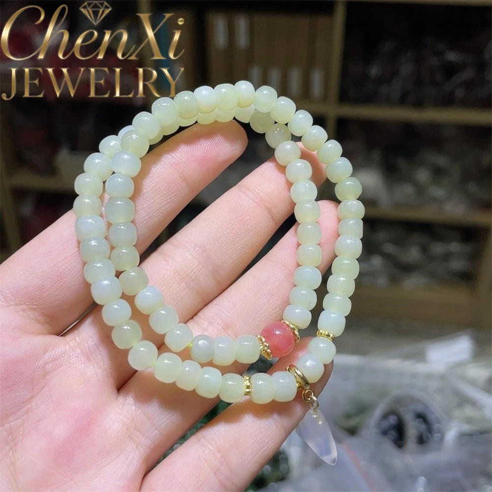 

High-End Natural Hetian Bluish-White Jade Fish-Tail Bracelet Luxury Quality Fashion Fine Jewelry Exquisite Elegant Popular Gift