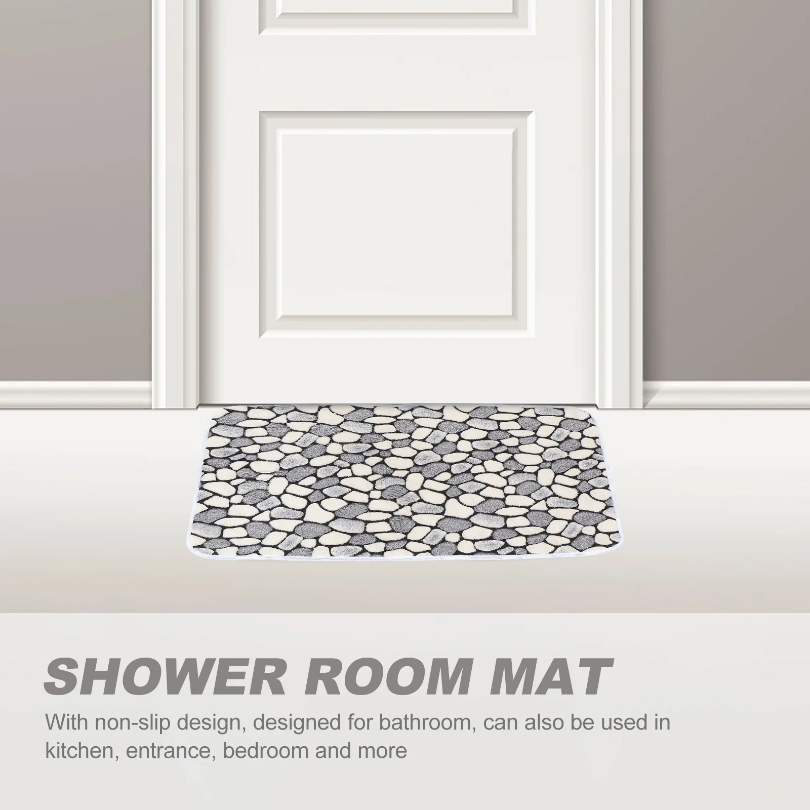 

1Set Coral Fleece Floor Mat Soft Absorbent Non-Slip Bathroom Kitchen Bedroom Entrance Rug Set for Home Hotel Rv Camping