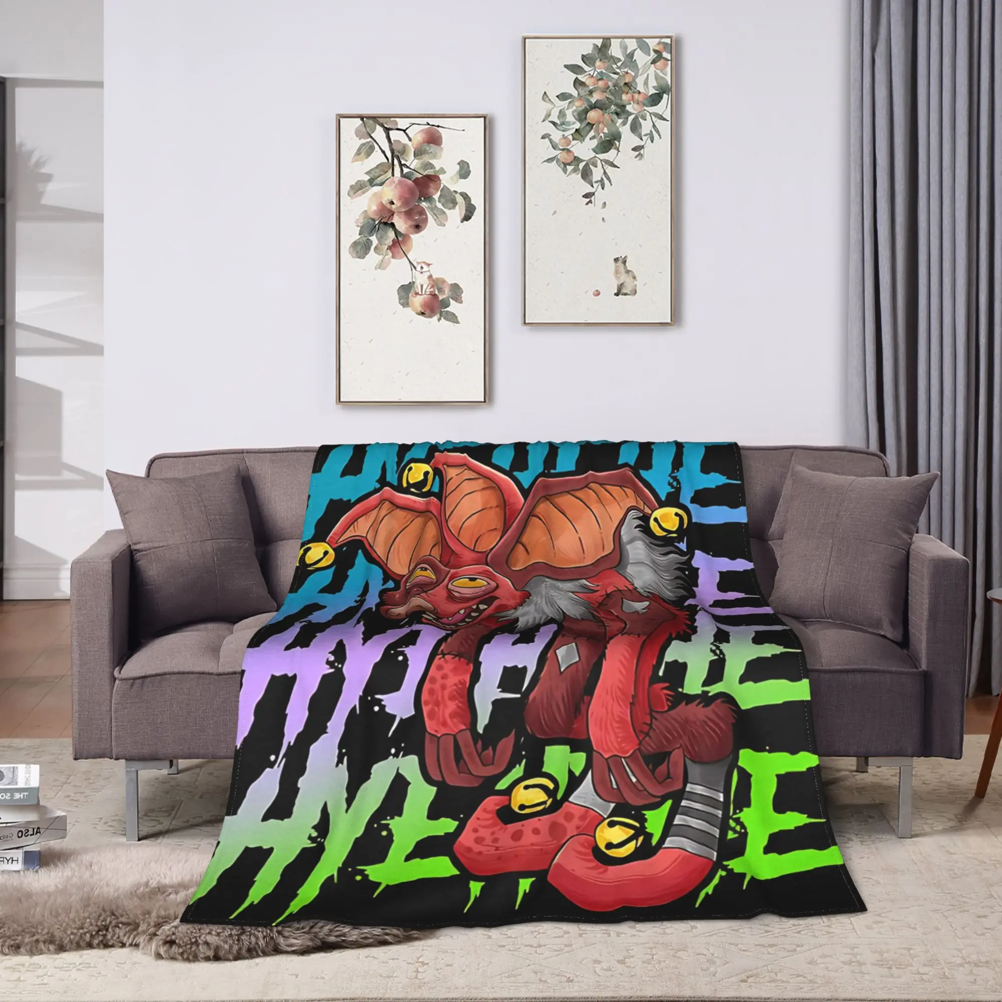 My singing Monsters Hyehehehehehe Blankets  Travel Flannel Throw Blanket For Outdoor Warm Soft Custom Quality Bedspread