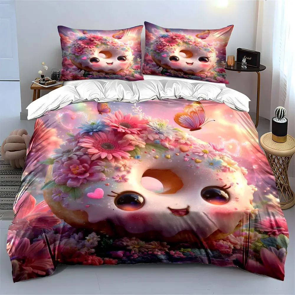 Fantasy Floral Decor Set Soft Comfortable Duvet Cover Bedding Set Included 1*Duvet Cover & 2*Pillowcases, gift