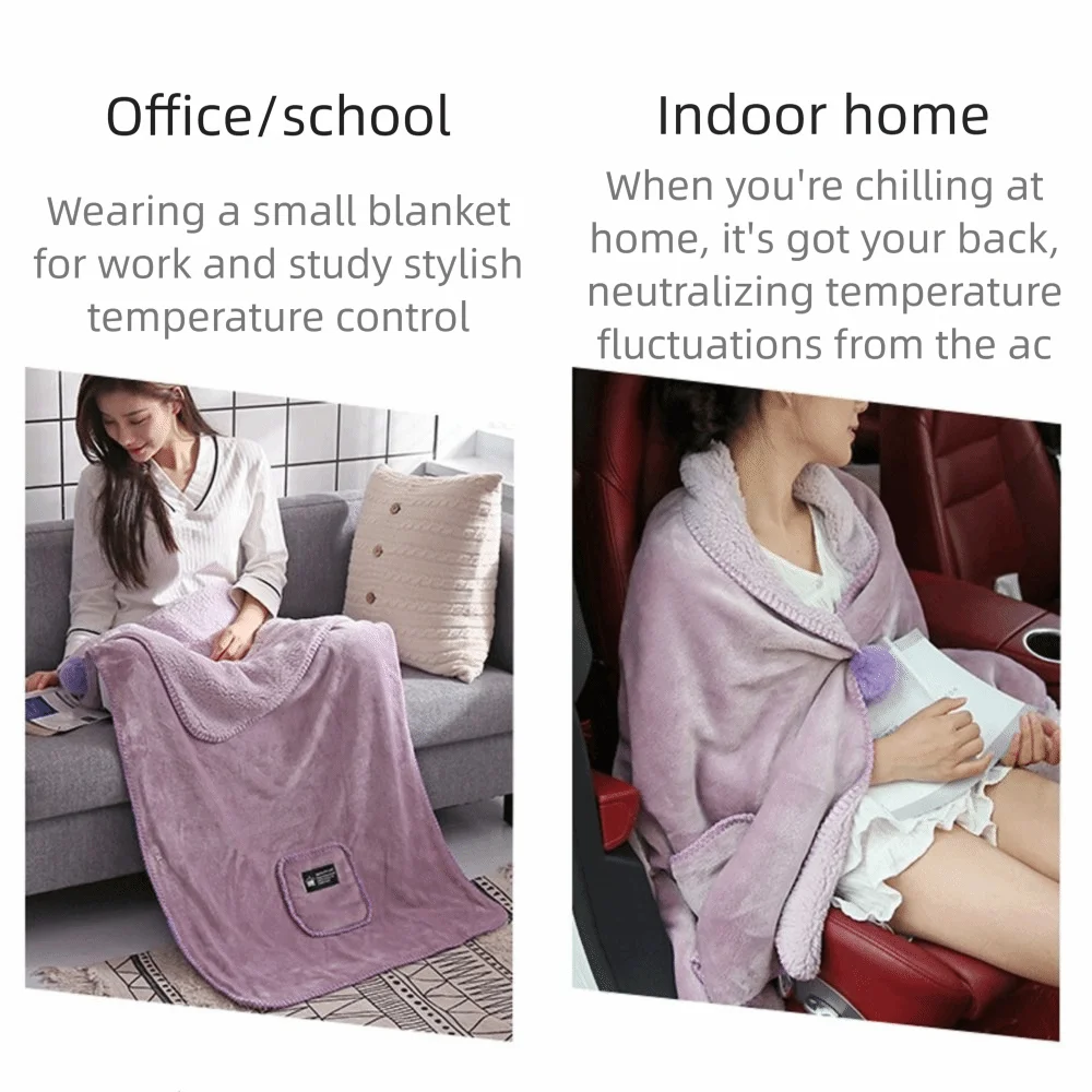 

Модная утолщенная теплая шаль, моющееся многофункциональное одеяло, портативная носимая шаль для офиса/дома/кемпинга