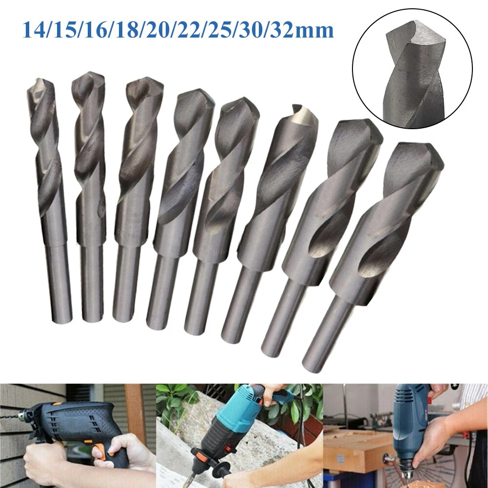 

1pc HSS Drill Bit 14-32mm Diameter Round Shank High Speed Steel Drill Bit For Steel Plastic Wood Drilling Tools
