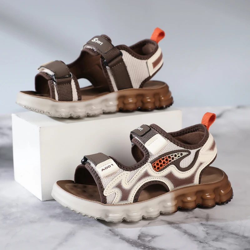 2026 New Summer Hollow Breathable Kids Sneakers Shock Absorption Rebound Stable Running Shoes Campus Daily Casual Shoes