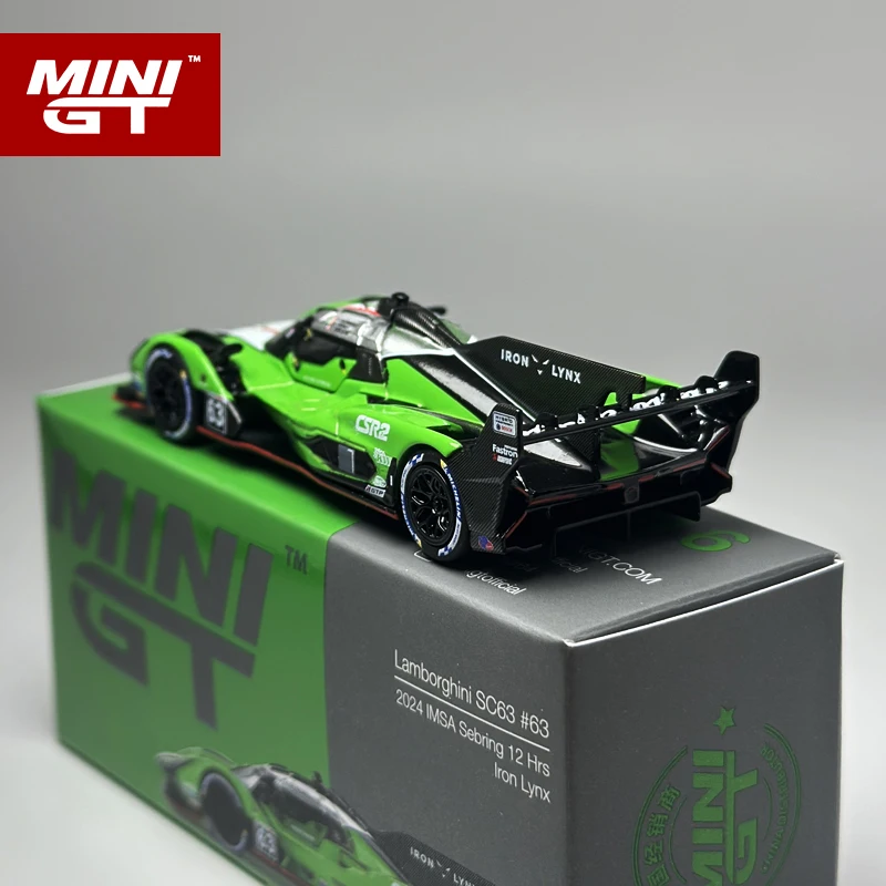MINIGT 1:64 Lamborghini SC63 #63 Iron lynx 2024 IMSA Sebring 12
