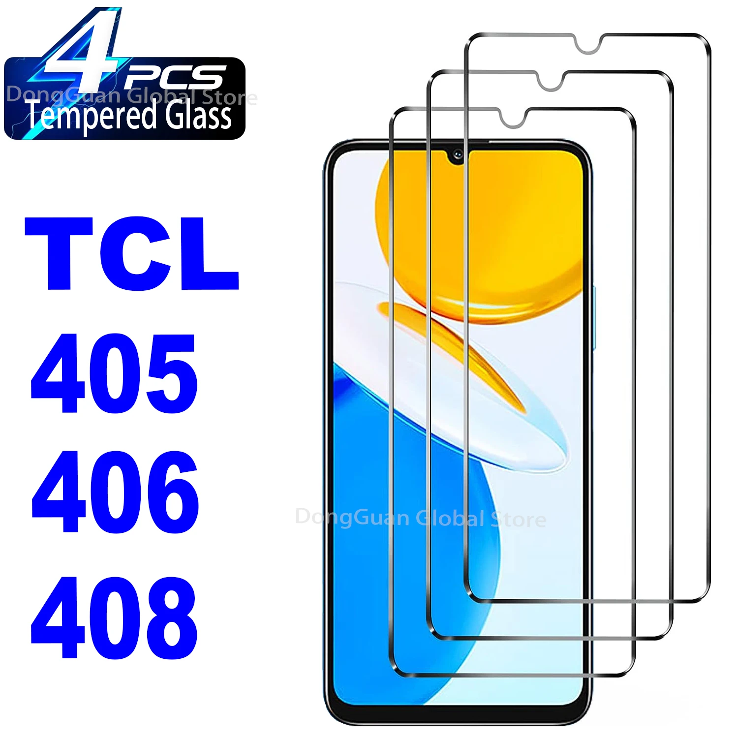 For TCL 405 406 408 Tempered Glass Screen Protector Glass Film