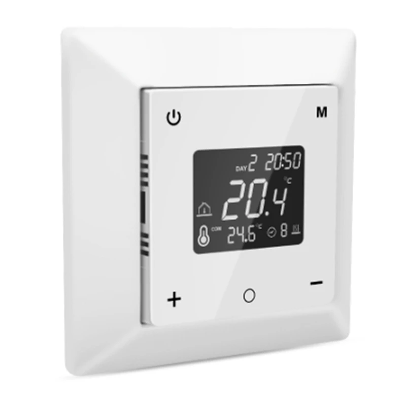 Smart Tuya WIFI Temperature Controller LED Screen AC 220V 16A for Electric Underfloor Heating Thermostat-DT30