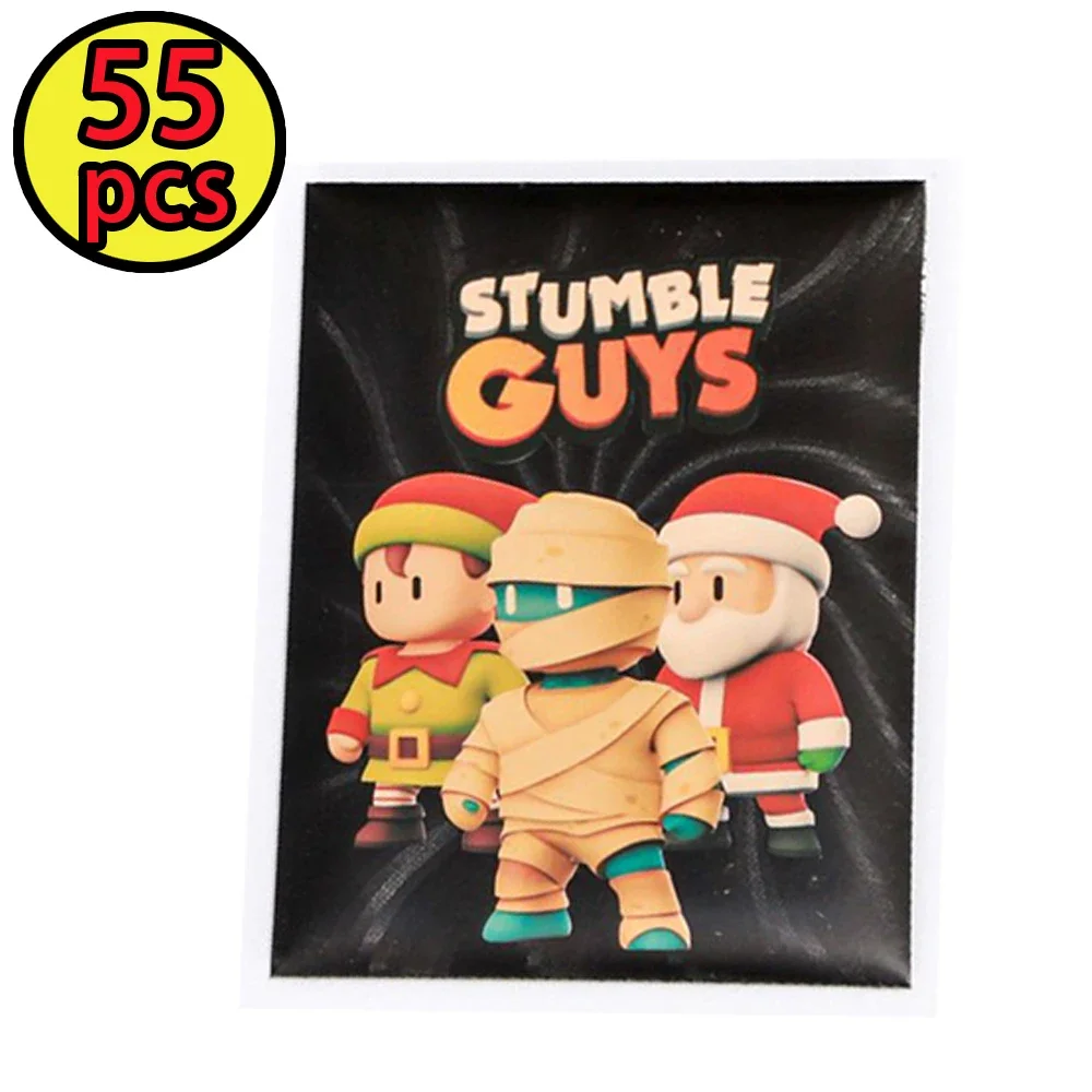 4style 55Pcs/Set Stumble Guys Cards Anime Board Game Gold Silver Foil Shiny Collection Flash Trading Card Birthday Xmas Kid Gift