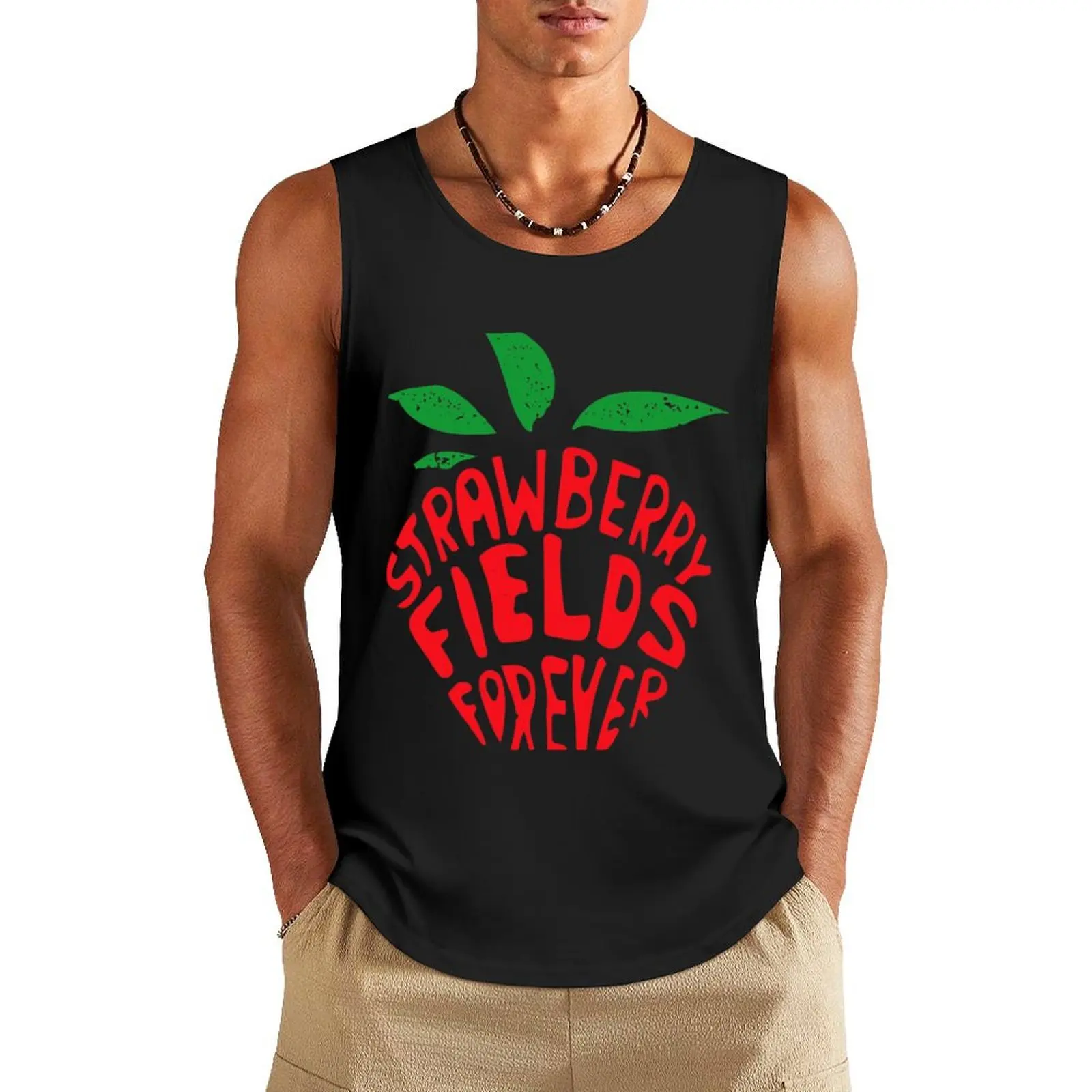 

Strawberry Fields Tank Top gym sleeveless Men's t-shirts fashion 2025 man Body man