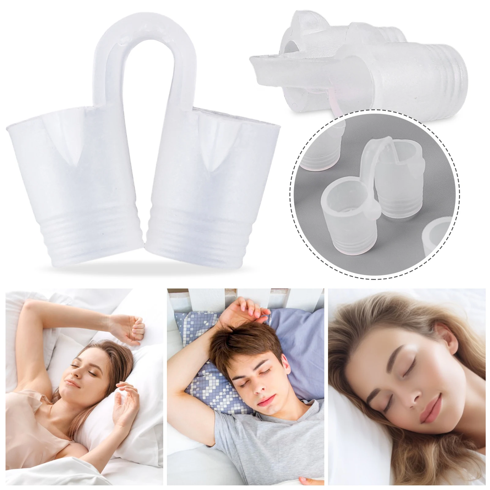 4 Pcs Nose Vent Sinus Relief Dilator Soft Silicone Vent Nasal Dilators Device Enjoy A Peaceful Night Sleep for Nasal Snorers