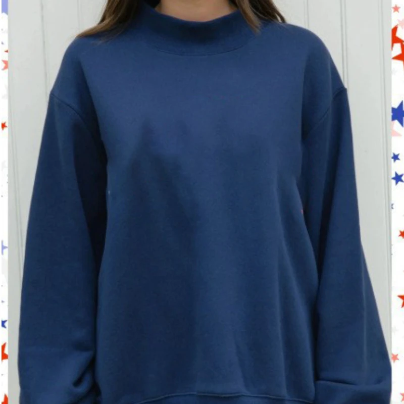 2026 New Women's Sweatshirts Ladies' Casual Hoodies Spring Autumn Long Sleeve Mock Neck Tops Plus Size Womens Relaxed Fit