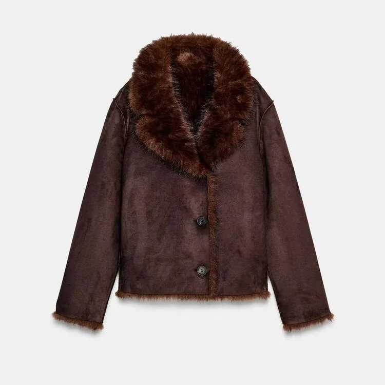 Kunstpelzmantel, lange Mäntel, Damen-Taille, Cinching, reguläres Business-Mädchen, Kawaii-Kaffee, Schnürkapuze, Minimalismus, feminin, verstellbar