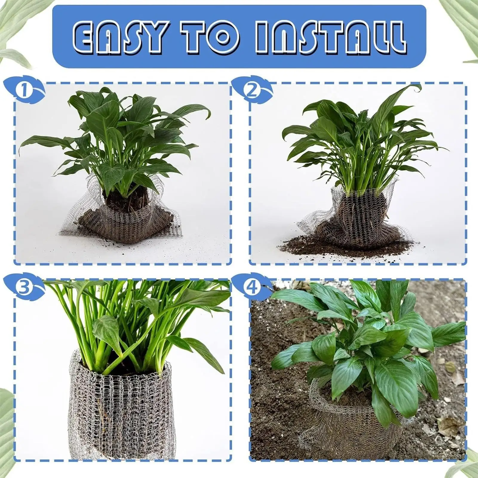 

15Piece Stainless Steel Mesh Root Guard Gopher Baskets Protective Covers For Garden Plants Root Tree Vegetable Bird Animals