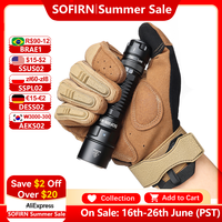 Sofirn SK1 SFT25R LED Tactical Flashlight 18650 Rechargeable 1300LM Powerful Torch With Rotary Switch