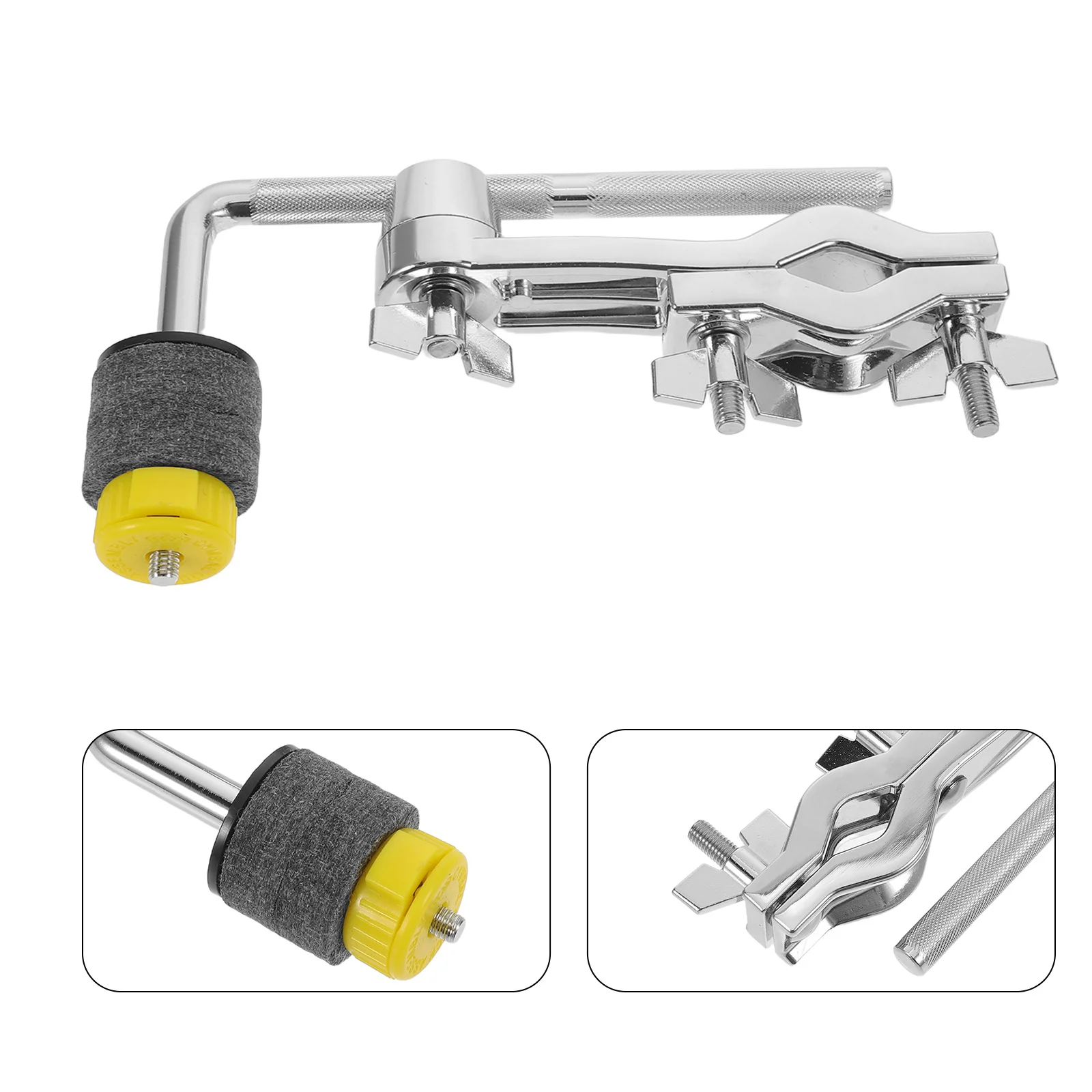 

Cymbal Extension Clamp For Drummer Boom Arm Mount Durable Metal Percussion Holder Tool-Free Installation Stage Recording