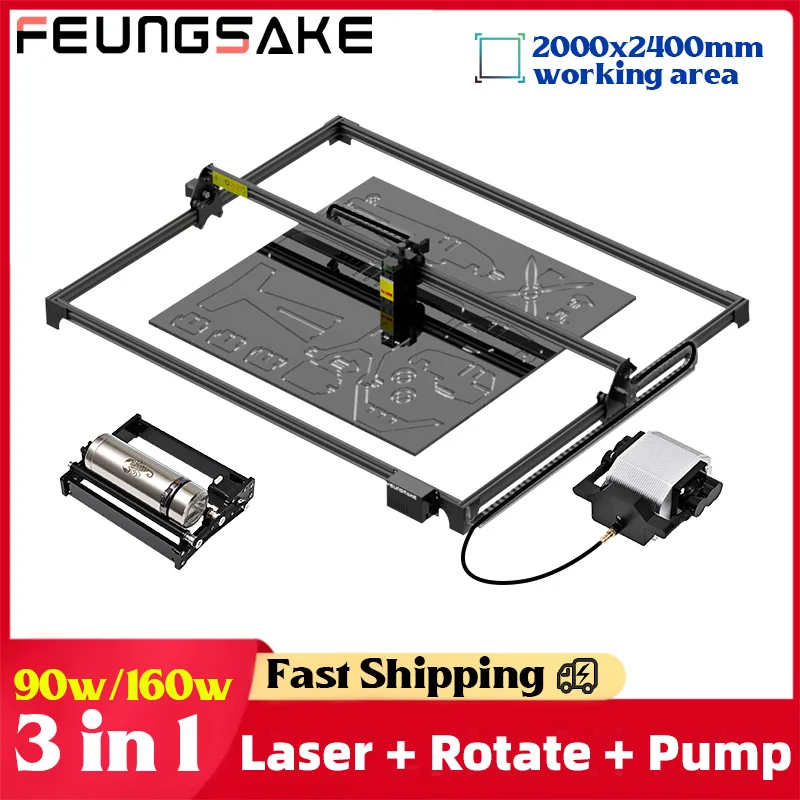 

160W Laser Cutting Machine Large Area 200X240Cm 90W Laser Engraver And Cutter Machine Wood Cutter Cnc Desktop