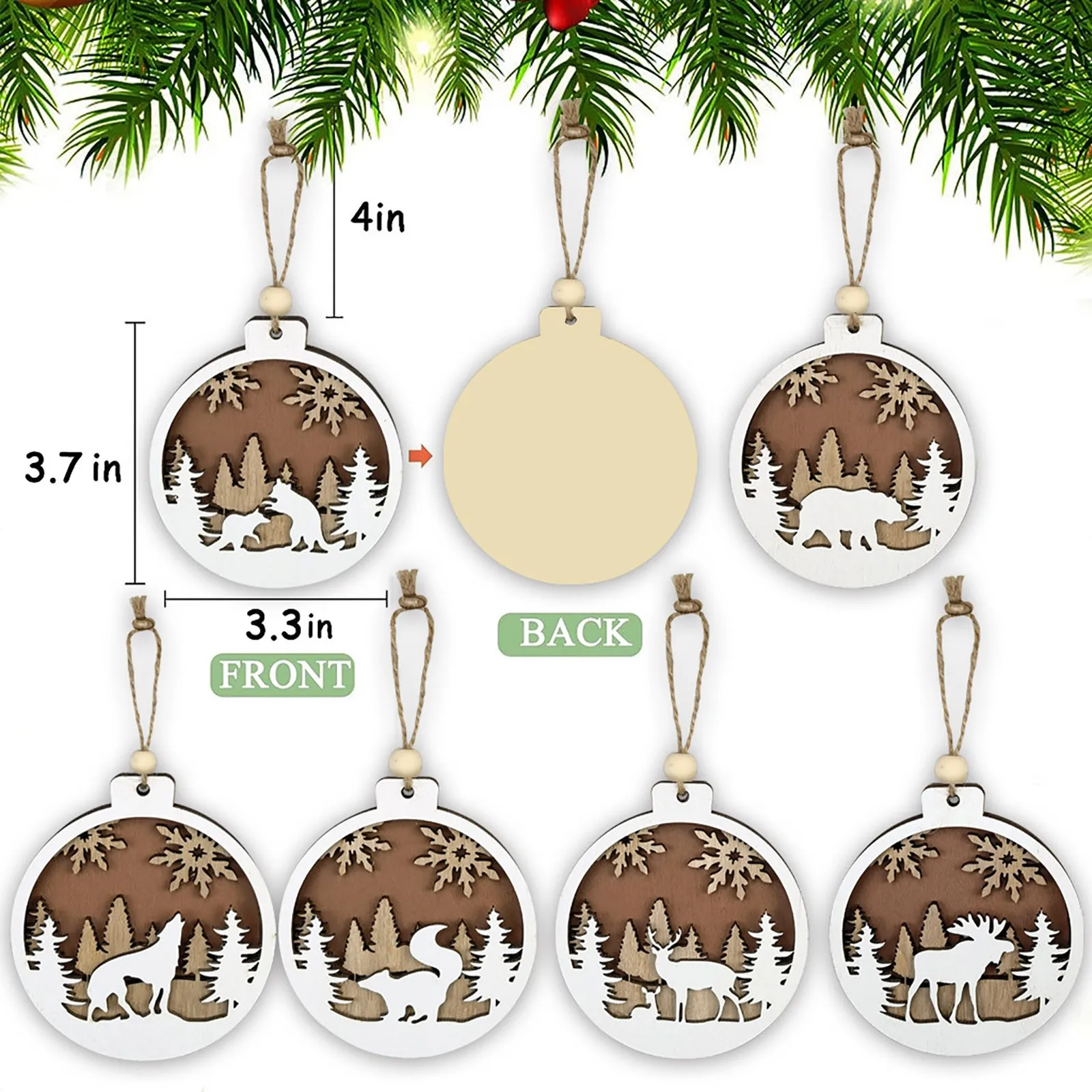 Christmas Hanging Ornament Christmas Tree Hanging Pendant Animal 2023 New Navidad Party Supplies Decorations New Year 2024 Toys