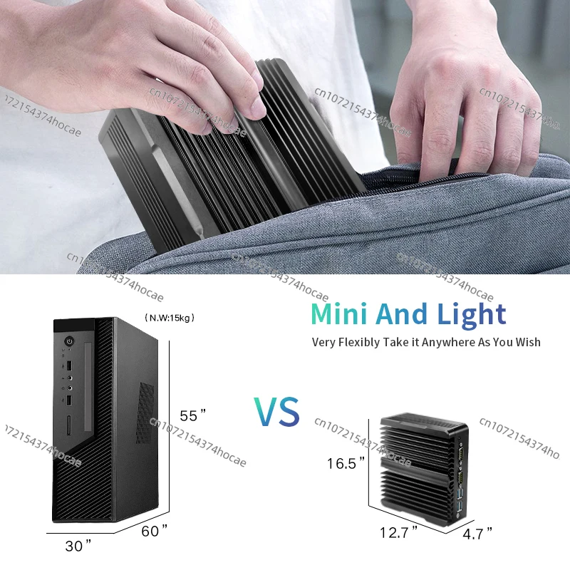 كمبيوتر صغير صناعي بدون مروحة COM DC12V I3 I5 I7 Win10 11 كمبيوتر صناعي صغير