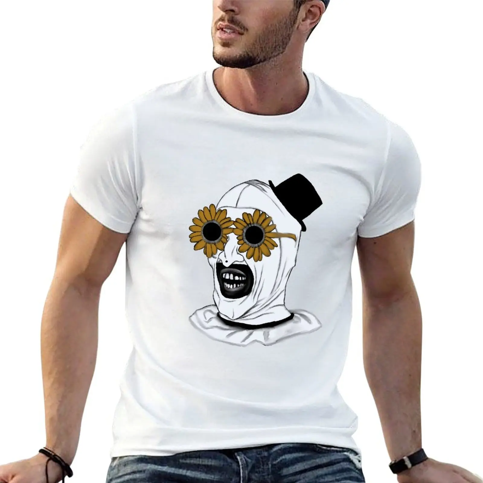 Terrifier Art the Clown Illustration T-Shirt Casual Everyday Wear T-Shirt
