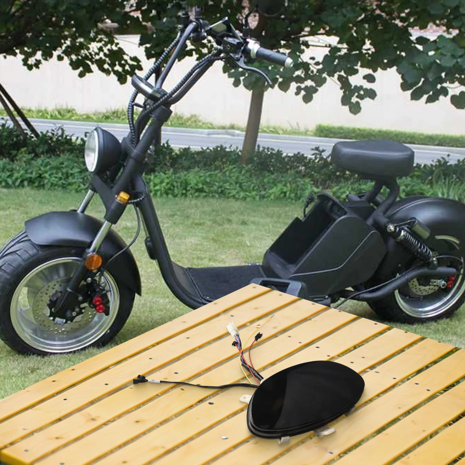 Ebike شاشة الكريستال السائل موتور عداد السرعة شاشة دراجة كهربائية سكوتر شاشة كبيرة واسعة عرض سهلة التركيب 1x العرض
